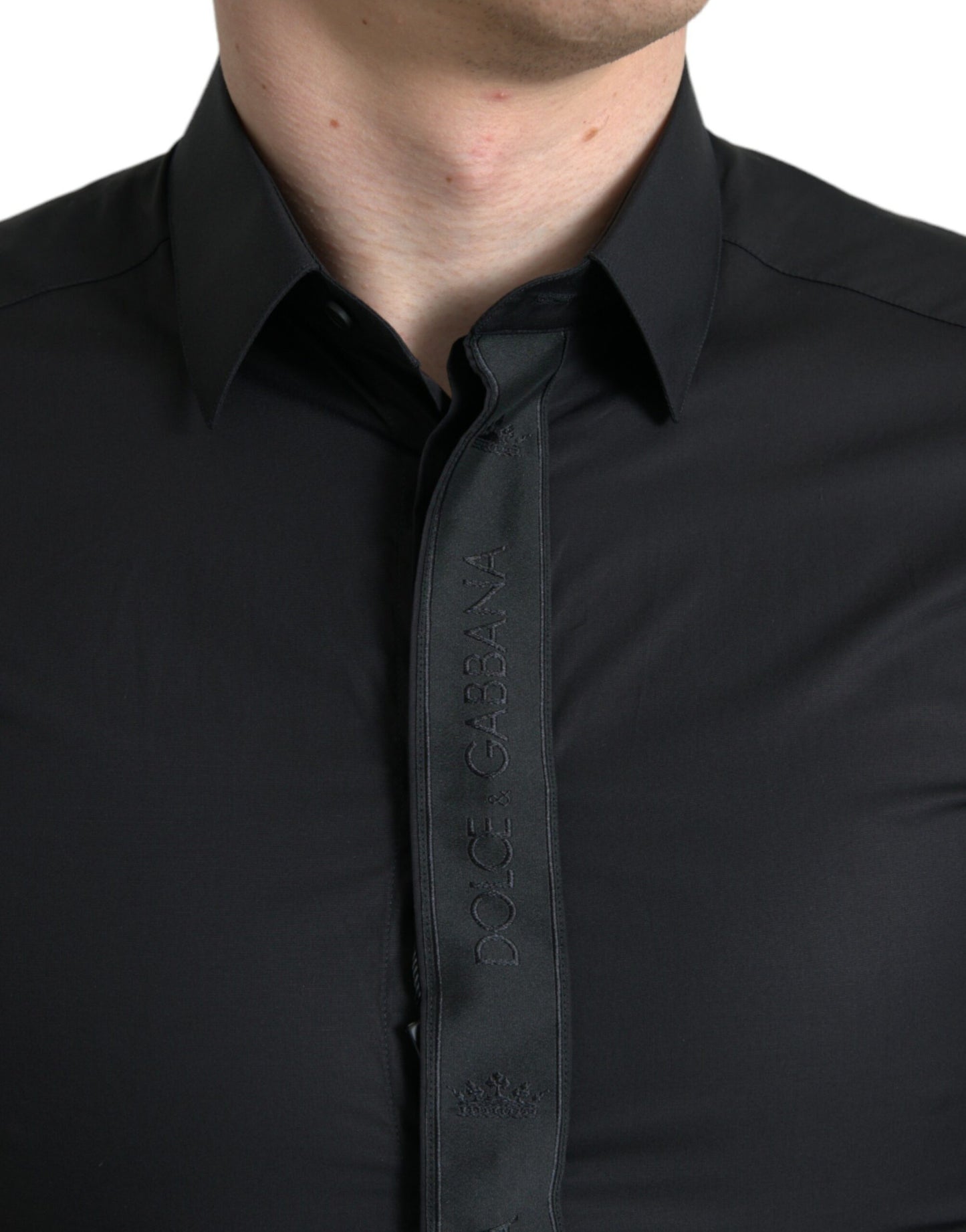 Camicia elegante slim fit nera Dolce &amp; Gabbana