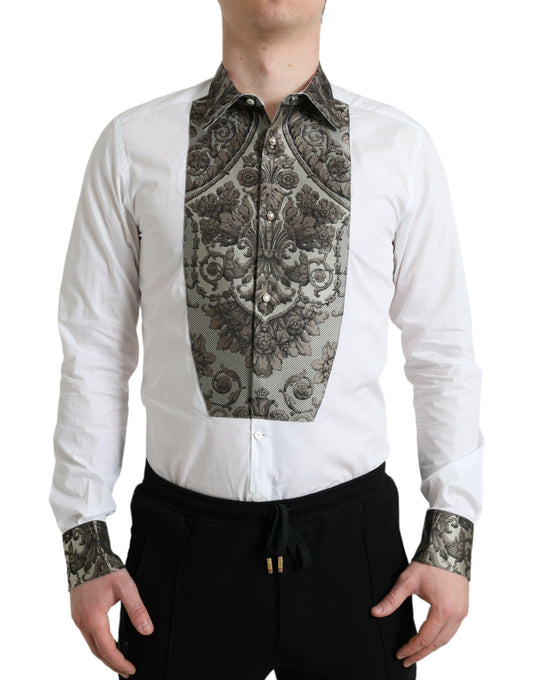 Dolce &amp; Gabbana Camicia elegante slim fit con polsini francesi