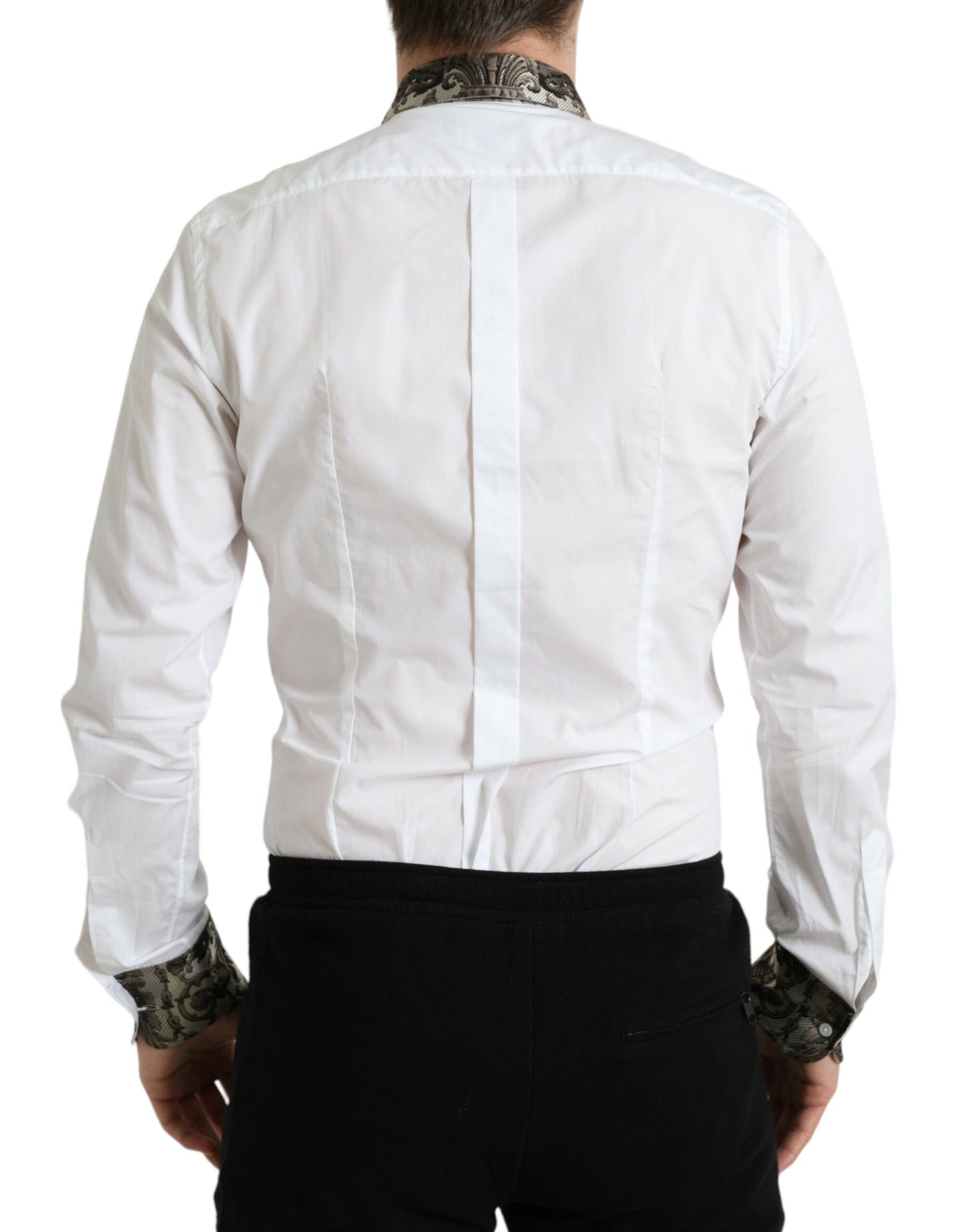 Dolce &amp; Gabbana Camicia elegante slim fit con polsini francesi