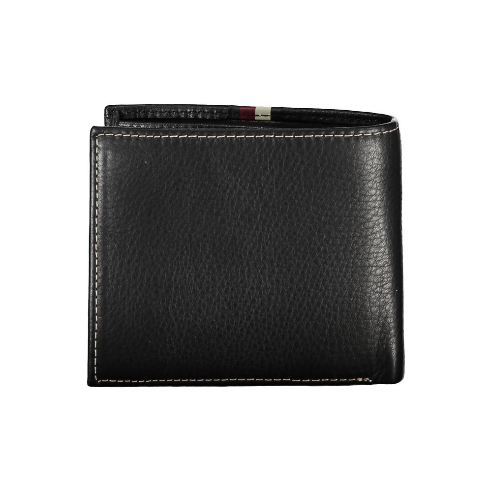 Tommy Hilfiger Elevated Black Leather Wallet with Coin Purse