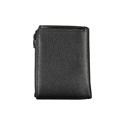 Calvin Klein Sleek Black Leather Wallet with Coin Purse