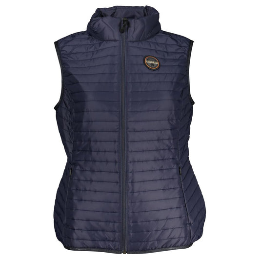 Gilet Napapijri Chic senza maniche con zip e dettagli a contrasto