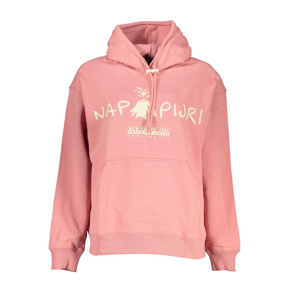 Napapijri Chic Pink Hooded Cotton Sweatshirt