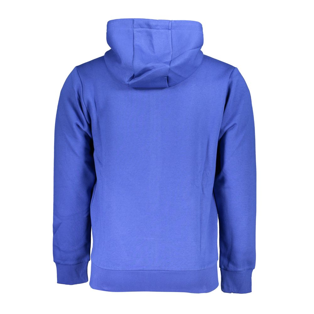 Felpa con zip elegante con cappuccio US Grand Polo in blu