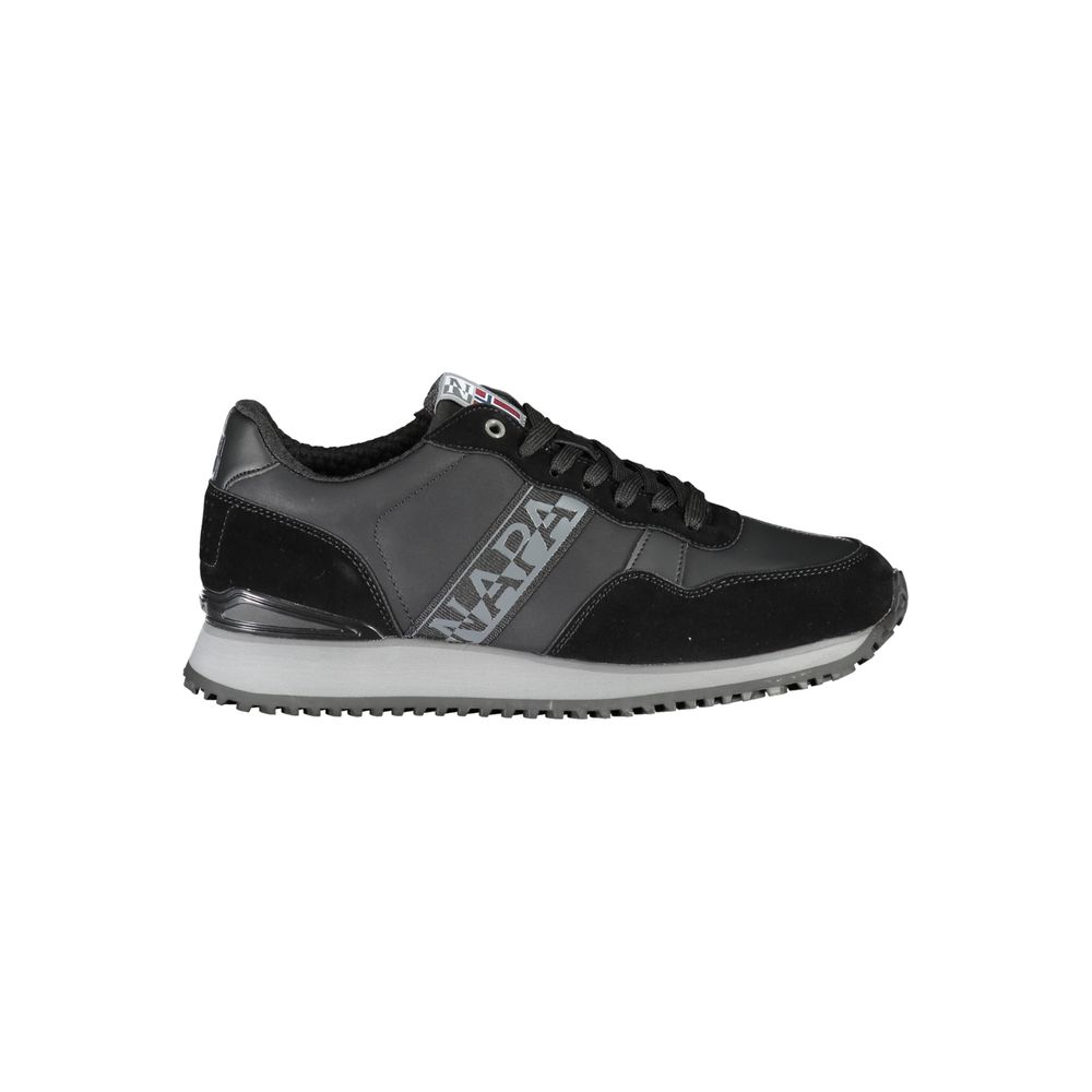 Napapijri eleganti sneakers in pizzo nero a contrasto