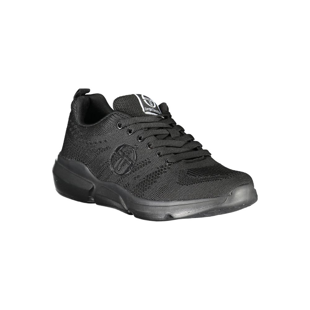 Sergio Tacchini Eleganti sneakers stringate nere con dettagli a contrasto