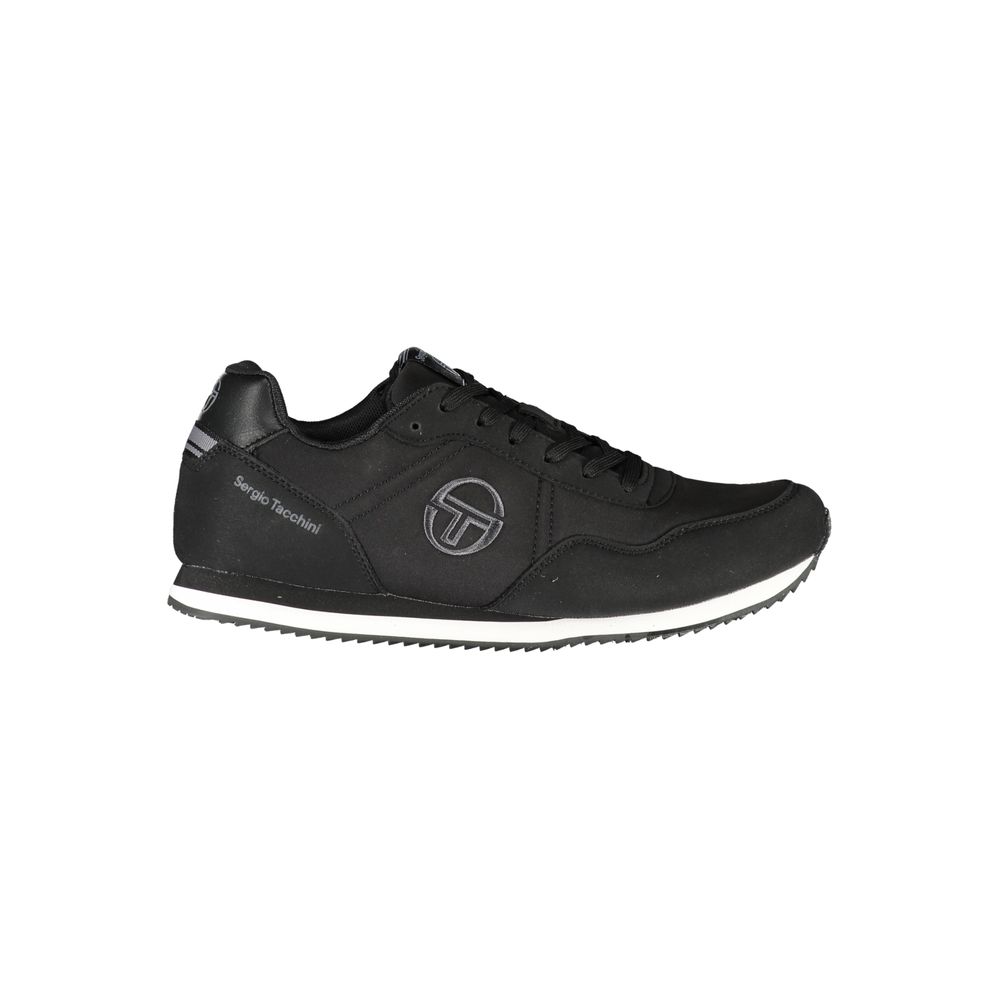 Sergio Tacchini Sneakers Eleganti Nere Ricamate con Lacci