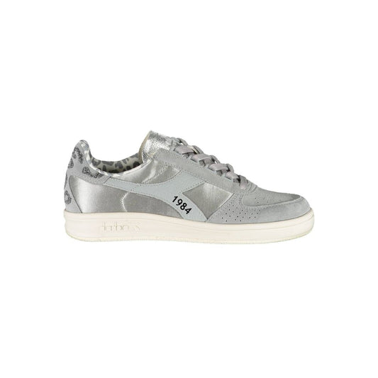 Sneakers Diadora Sparkling Grey Stringate con Cristalli Swarovski