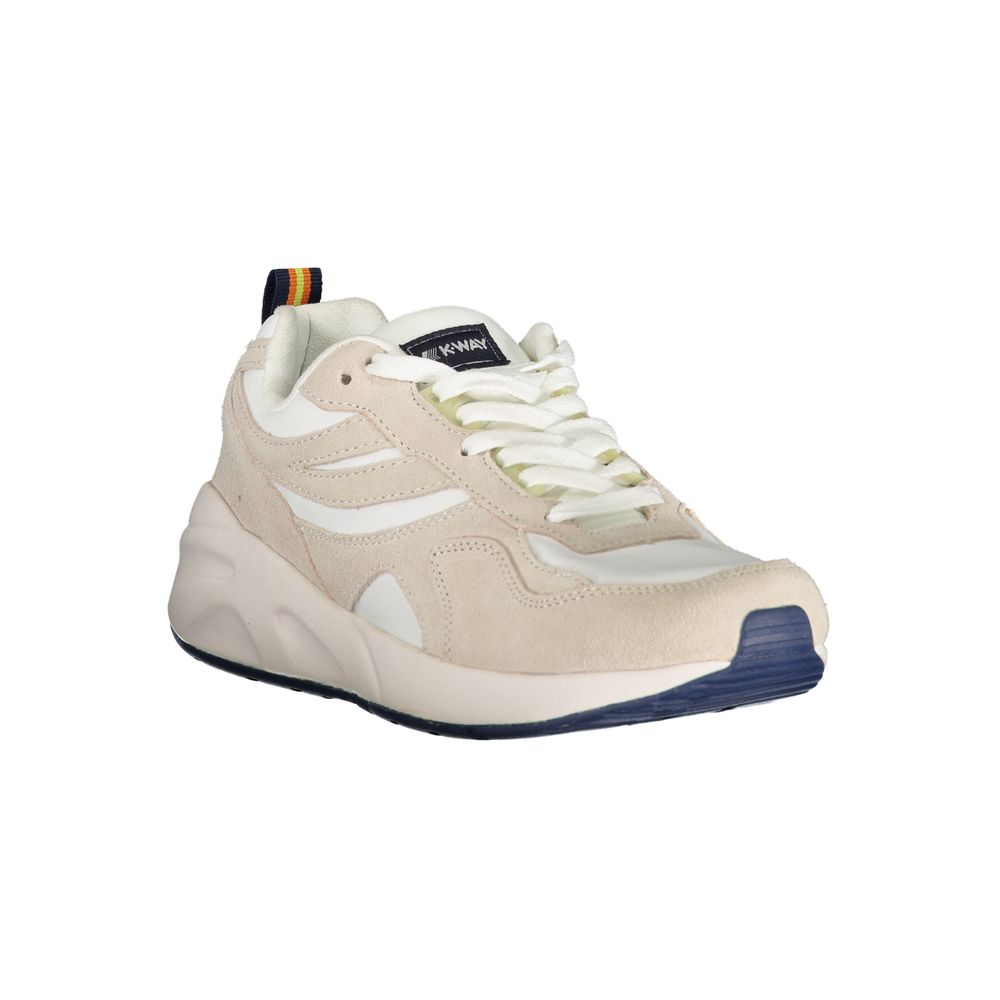 Sneakers K-WAY Beige con lacci e dettagli a contrasto