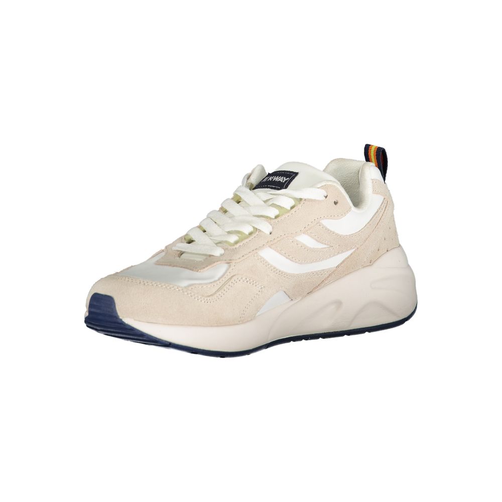 Sneakers K-WAY Beige con lacci e dettagli a contrasto