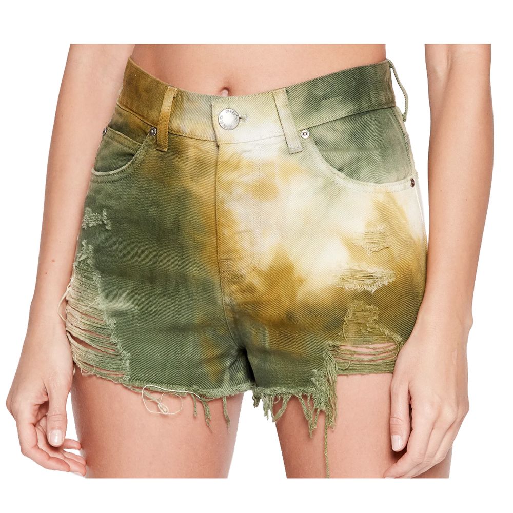 Shorts PINKO Chic in cotone verde militare da donna