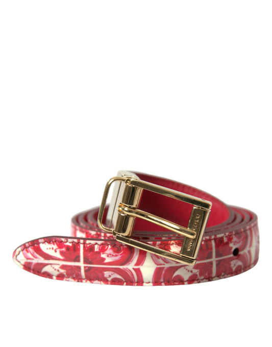 Dolce &amp; Gabbana Elegante cintura in vita in vitello rosso