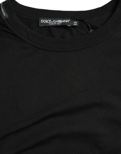 Dolce &amp; Gabbana T-shirt elegante in cotone con logo in rilievo