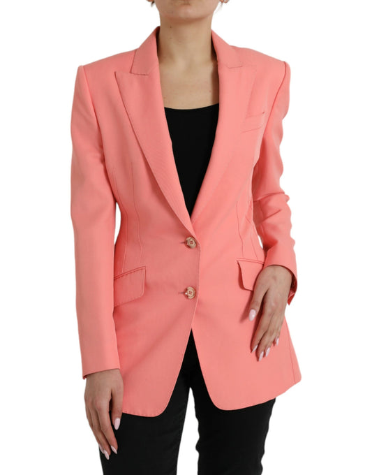 Blazer con risvolto a lancia rosa chic Dolce &amp; Gabbana