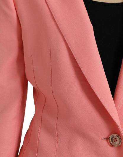 Blazer con risvolto a lancia rosa chic Dolce &amp; Gabbana