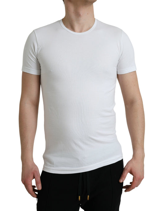 T-shirt intima girocollo in cotone bianco Dolce &amp; Gabbana