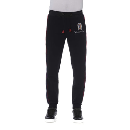 Trussardi Pantalone sportivo uomo in cotone nero