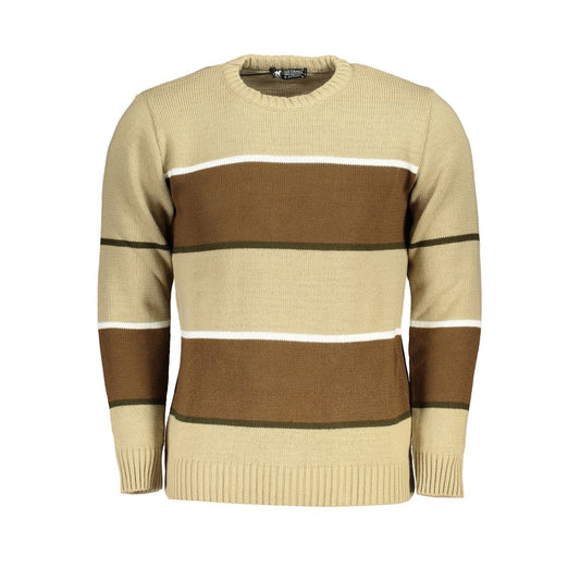 Maglione in tessuto beige Grand Polo degli Stati Uniti