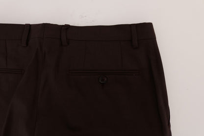 Pantaloni formali eleganti slim fit Dolce &amp; Gabbana in viola