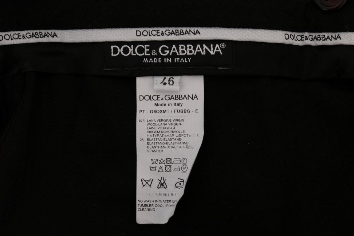 Dolce &amp; Gabbana Элегантные строгие брюки узкого кроя фиолетового цвета