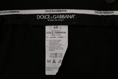 Dolce &amp; Gabbana Элегантные строгие брюки узкого кроя фиолетового цвета