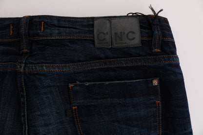 Costume National Jeans eleganti in cotone vestibilità regolare blu