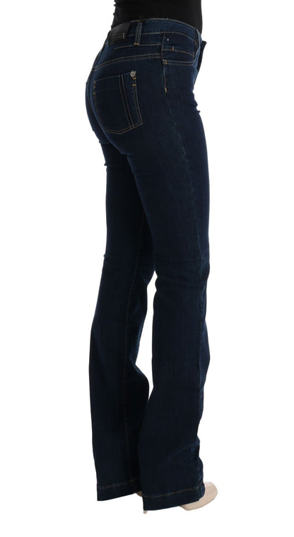 Costume National Chic Jeans svasati in cotone in blu