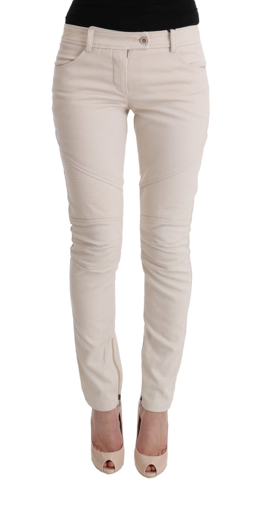 Ermanno Scervino Chic White Slim Fit Denim Tesoro