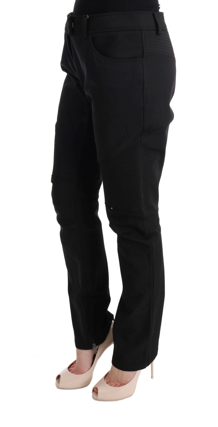 Ermanno Scervino Pantaloni slim fit in cotone nero elegante