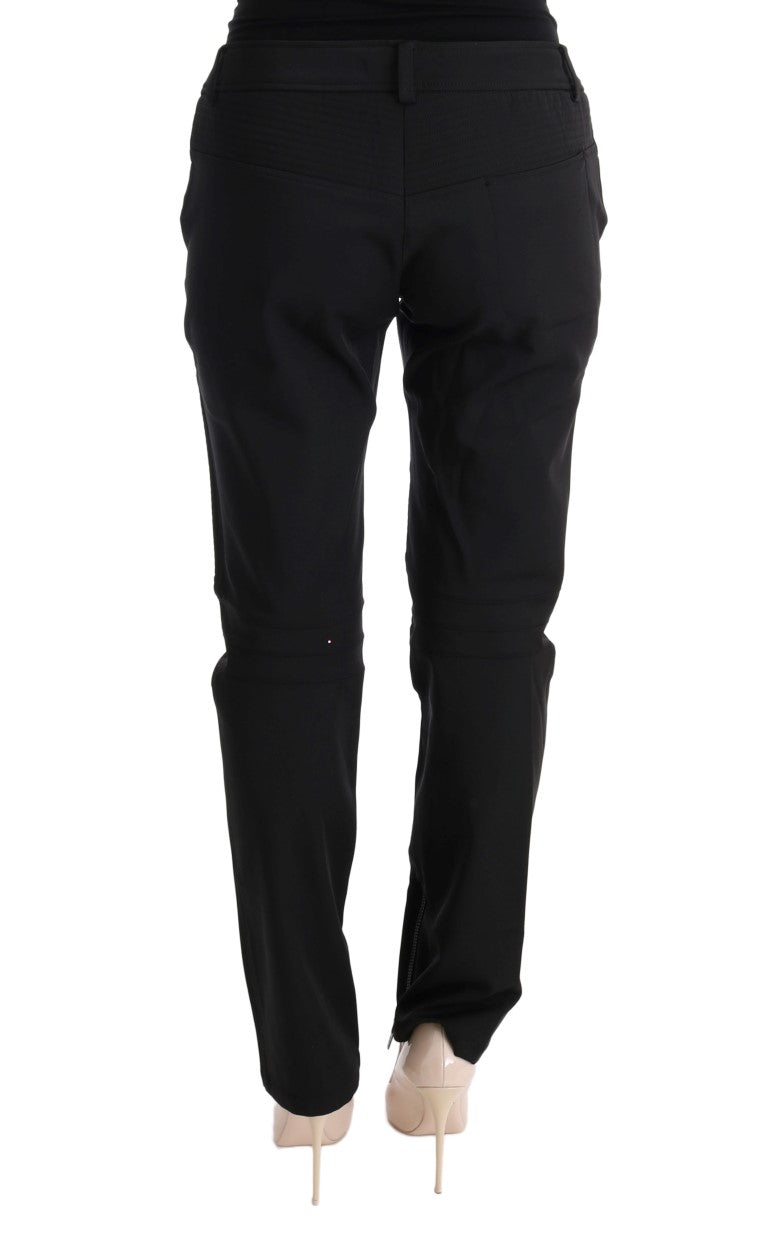 Ermanno Scervino Pantaloni slim fit in cotone nero elegante