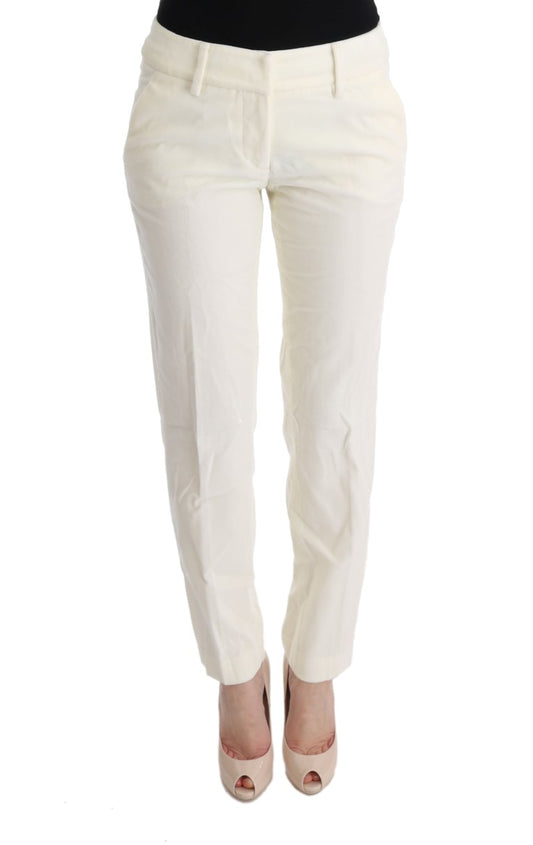 Pantaloni Regular Fit Ermanno Scervino Chic Bianchi