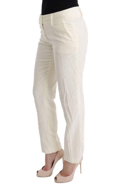 Pantaloni Regular Fit Ermanno Scervino Chic Bianchi