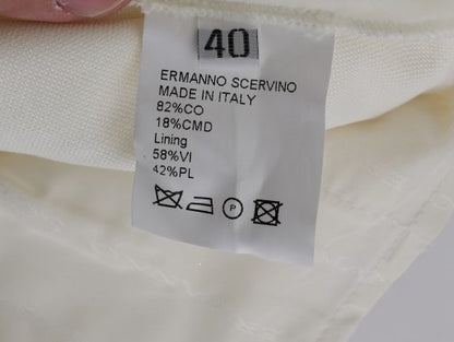 Pantaloni Regular Fit Ermanno Scervino Chic Bianchi