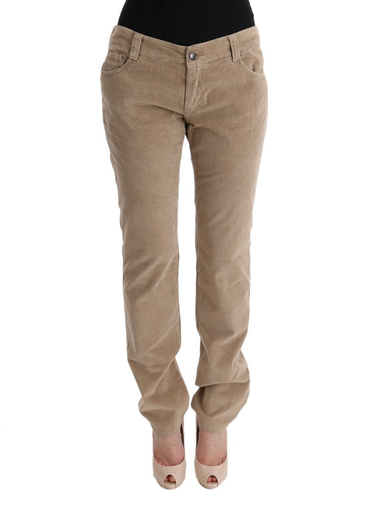 Pantaloni Ermanno Scervino Beige Regular Fit Luxe