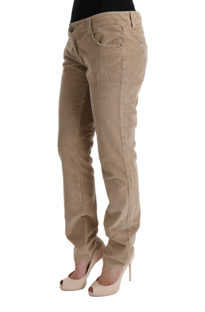 Pantaloni Ermanno Scervino Beige Regular Fit Luxe