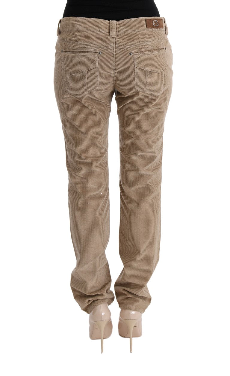 Pantaloni Ermanno Scervino Beige Regular Fit Luxe