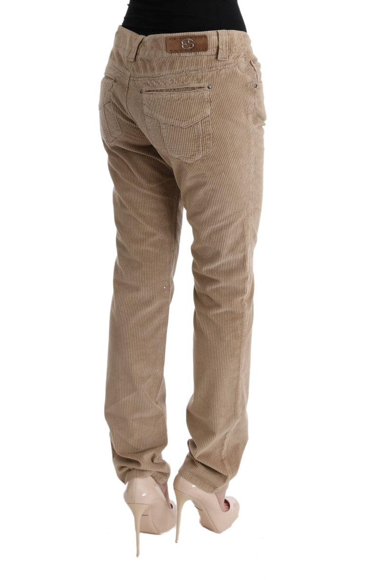 Pantaloni Ermanno Scervino Beige Regular Fit Luxe