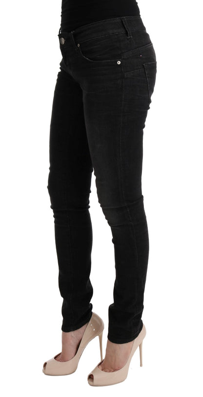 Jeans Acht Chic slim fit in cotone nero