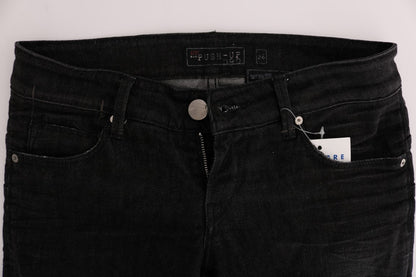 Jeans Acht Chic slim fit in cotone nero