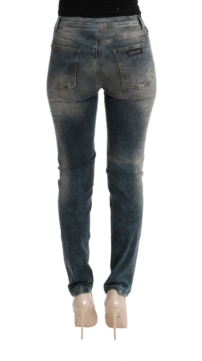 Cavalli Chic Blue Wash Slim Fit Jeans