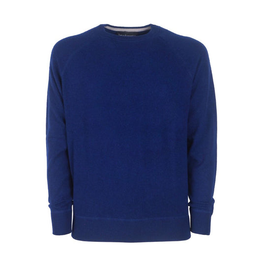 Emilio Romanelli Blue Cashmere Men Sweater