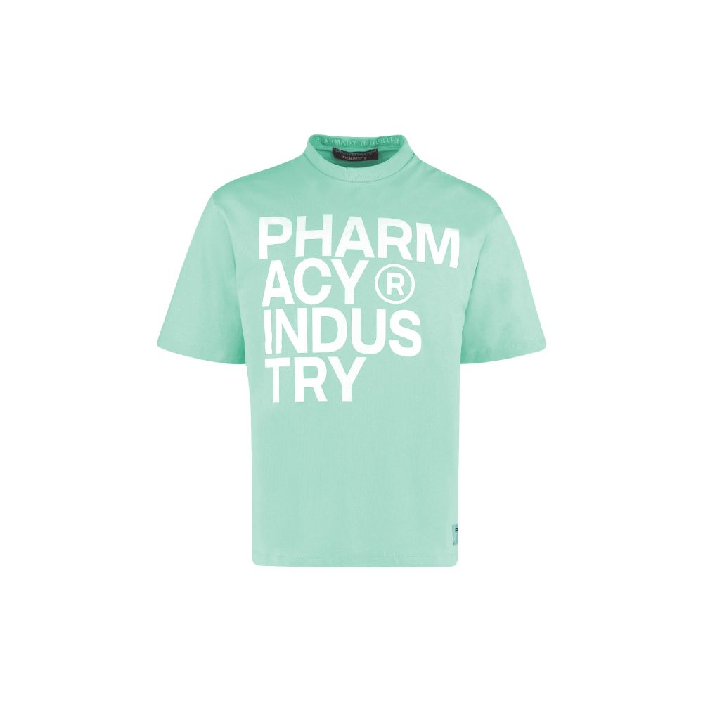 T-shirt con logo a maniche corte Emerald Chic dell'industria farmaceutica