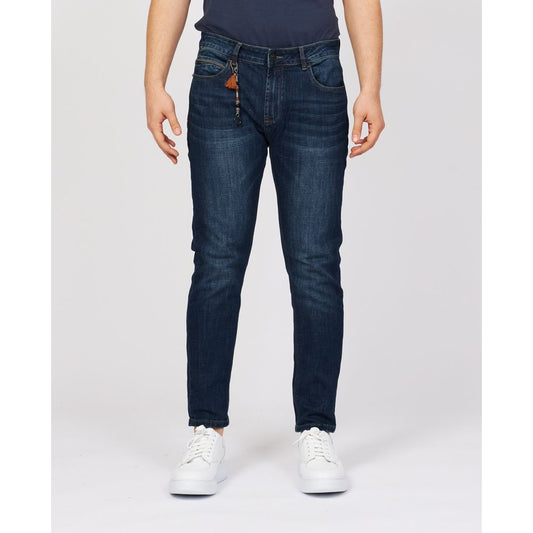 Sì Zee Jeans elasticizzati in cotone blu elegante