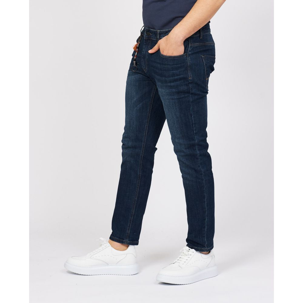 Sì Zee Jeans elasticizzati in cotone blu elegante