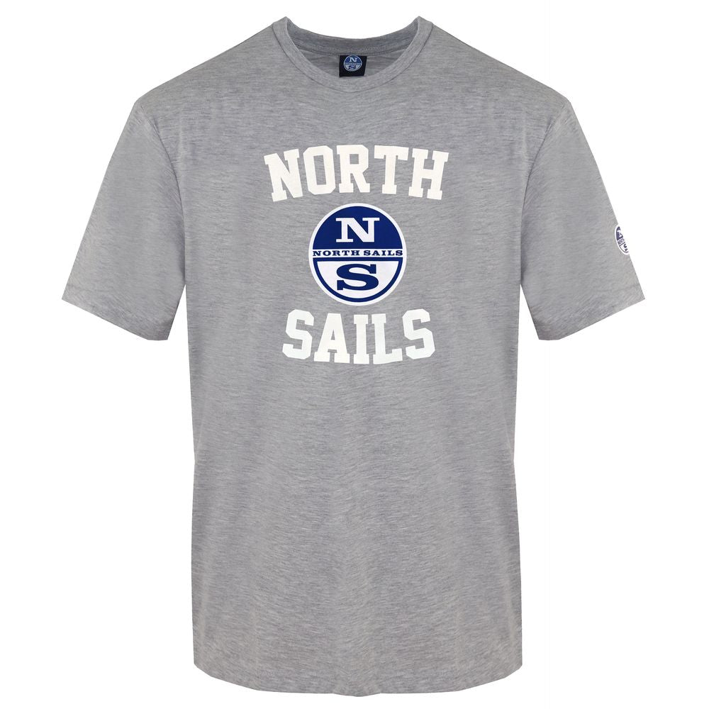 T-shirt girocollo North Sails Chic grigia con stampa frontale