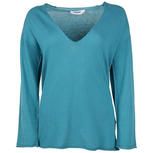 Maglione in cotone verde Alpha Studio