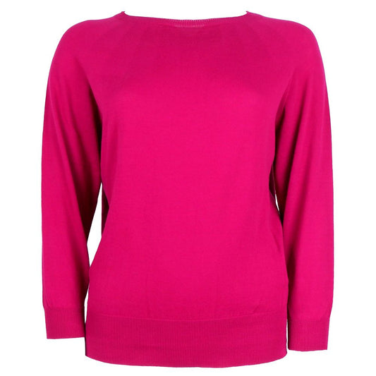 Maglione in cotone fucsia Alpha Studio