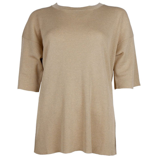 Maglione in viscosa beige Alpha Studio