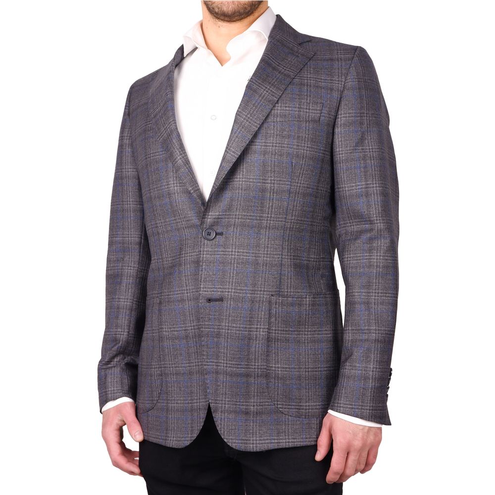 Made in Italy Brown Wool Vergine Blazer