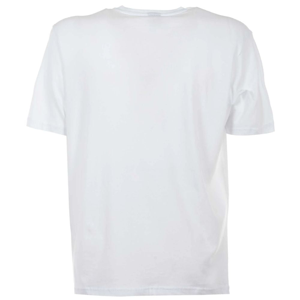 T-shirt North Sails elegante in cotone bianco con logo blu intenso